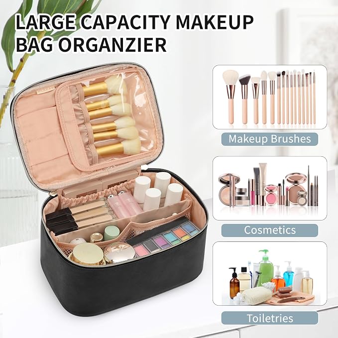 OCHEAL Makeup Bag, Portable Cosmetic Bag, Large Capacity Travel Makeup Case - Image 7