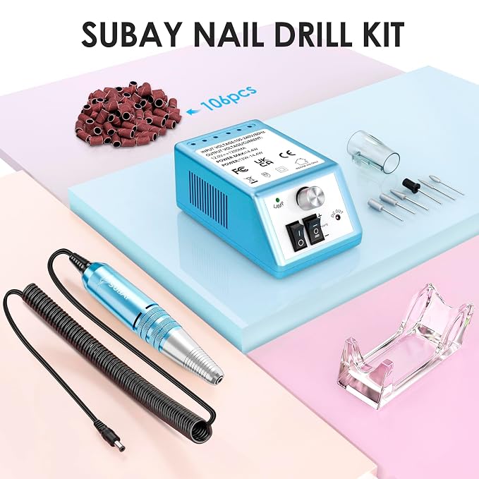 Subay 30000RPM Nail Drill Professional Electric File Acrylic Nails Kit - Image 7