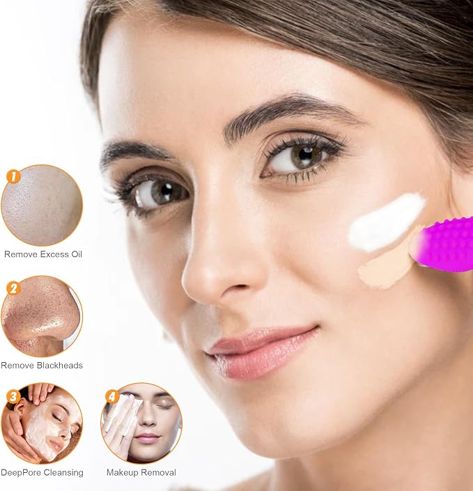 Pore Cleansing Silicone Facial Brush | Face Scrubber & Massager - Image 5