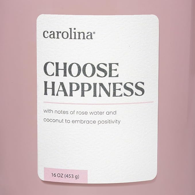 Carolina Choose Happiness 16 oz Scented Candle, 2 Wick Wellness Relaxing Candle - Image 5
