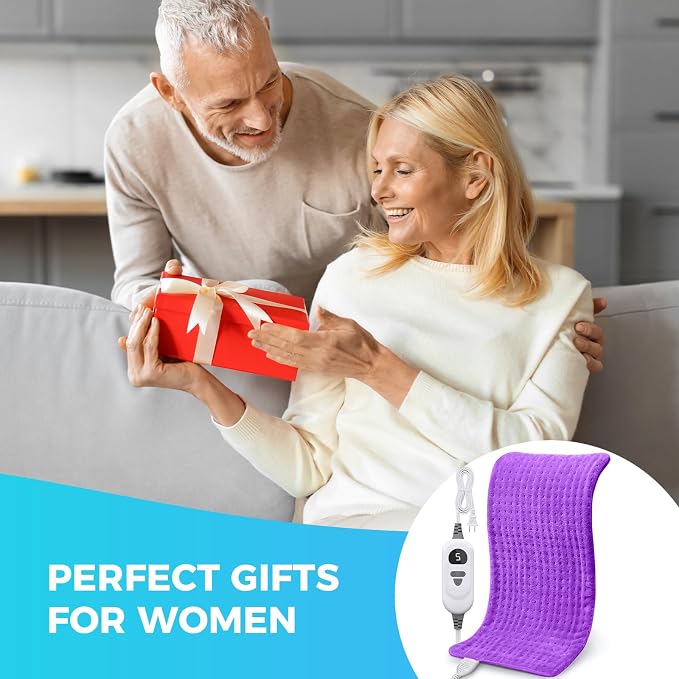 NOWWISH Heating Pad for Back, Period Cramps, 12x24 Inches Electric Throw - Image 8