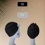 Swim Caps Women Turban Adult Retro Pearl SwimCap - Image 5