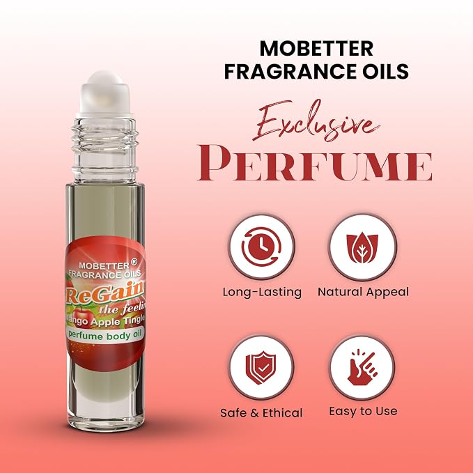 MOBETTER FRAGRANCE OILS ReGain the Feeling Mango Apple Tingle Perfume Body Oil - Image 3