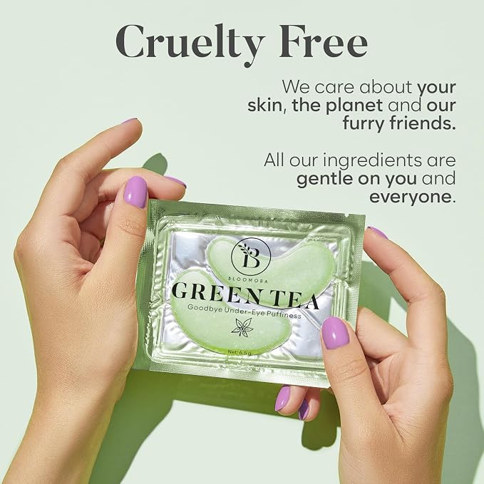 BLOOMORA Green Tea Under Eye Patches - Image 7