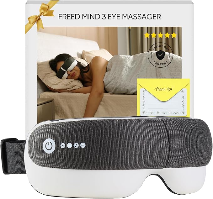 Freed Mind 3 Eye Massager & Bluetooth Heat Sleep mask, Father Gift Sets |with by Bridigi