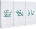 MASHAN Class of 2026 Graduation Hand Towels 3 Pack, 100% Cotton Soft Absorbent by MASHAN
