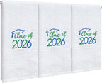 MASHAN Class of 2026 Graduation Hand Towels 3 Pack, 100% Cotton Soft Absorbent by MASHAN