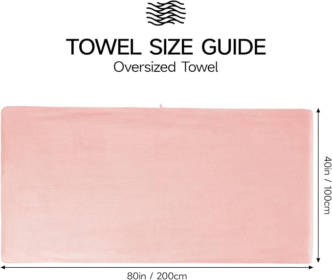 REDKISS Pack of 1 Jumbo Bath Sheet, 40 x 80 Inches Microfiber Oversized Bath - Image 4