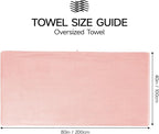 REDKISS Pack of 2 Jumbo Bath Sheets, 40 x 80 Inches Microfiber Bath Towels - Image 4