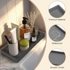 Bathroom Vanity Tray, Silicone 11.8 x 5 Inch Bathroom Counter Tray Decor - Image 2