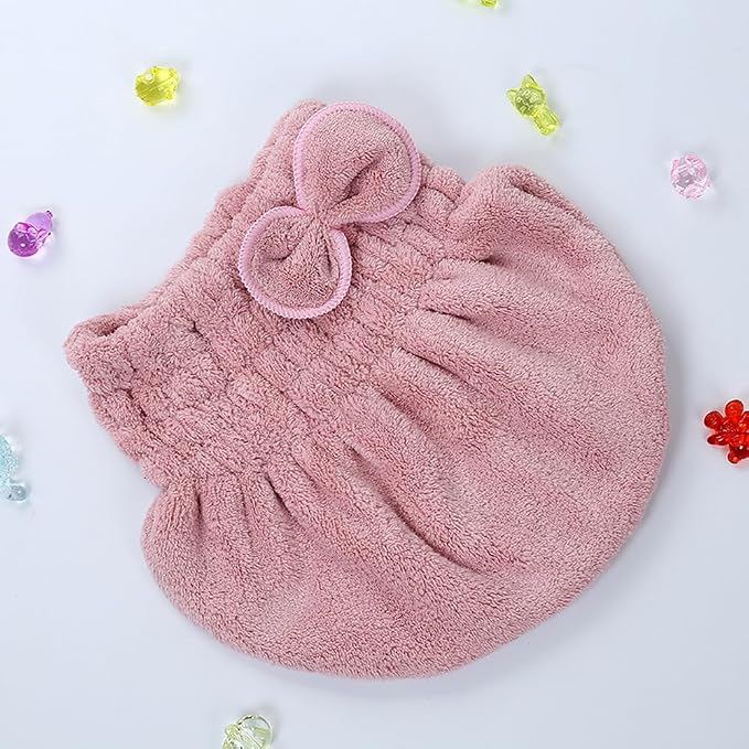 2-Pack Super Absorbent Hair Drying Cap, Microfiber Hair Towel Caps Fast Drying - Image 4