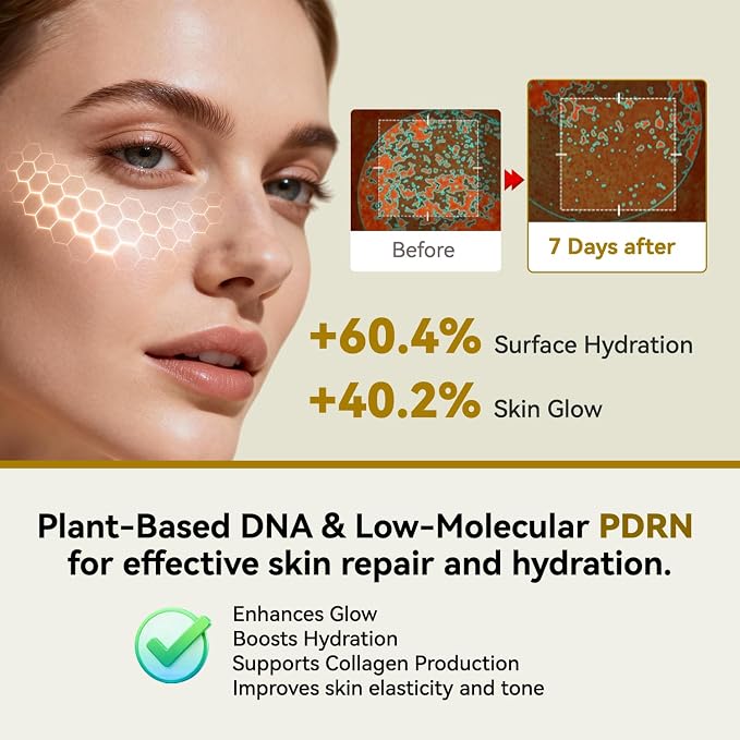 PDRN Under Eye Patches, 25 Pairs Retinol & Caffeine Eye Mask, Collagen - Image 2