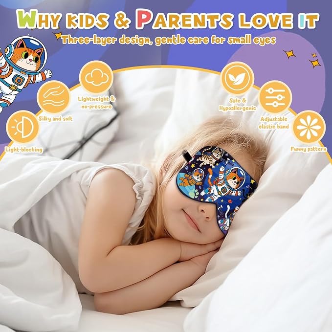Silk Kids Sleep Mask: 100% Mulberry Silk Eye Mask, Sleeping Masks - Image 2