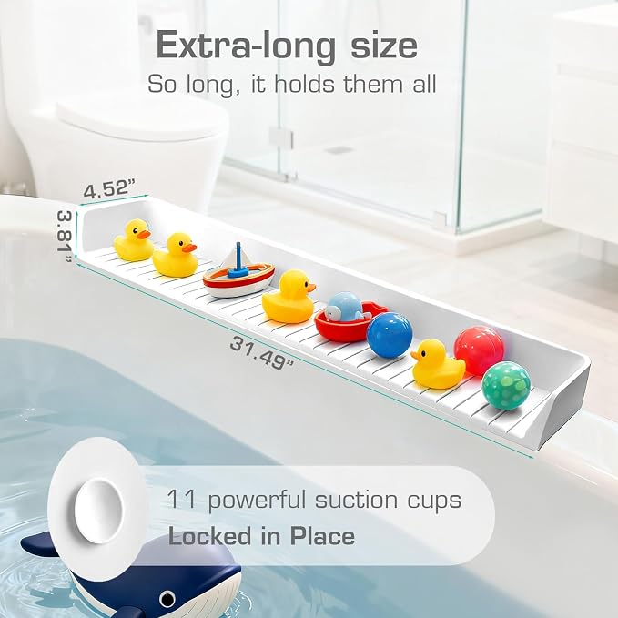 31.5" Bathtub Splash Guard for Kids & Toddlers - Image 2