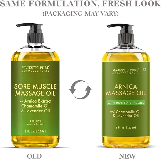 MAJESTIC PURE Arnica Sore Muscle Massage Oil - Image 2
