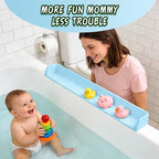 Bathtub Splash Guard for tub Kids& Bath Shelf for Kids – Toddler Bath Tray - Image 5