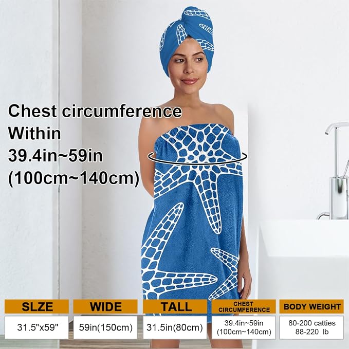 Starfish Towel Wrap for Women - Image 3