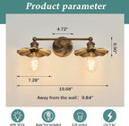 ZGLAOJT 2 Light Vintage Vanity Light Oil Rubbed Bronze Bathroom Light Fixtures - Image 2