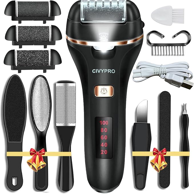 Electric Foot Callus Remover- Long Service Time, Rechargeable Electronic Foot by CIVYPRO
