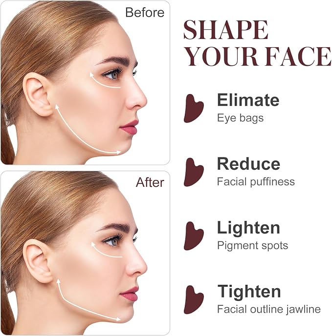 Gua Sha Facial Tools Guasha Tool Gua Sha Jade Stone - Image 3