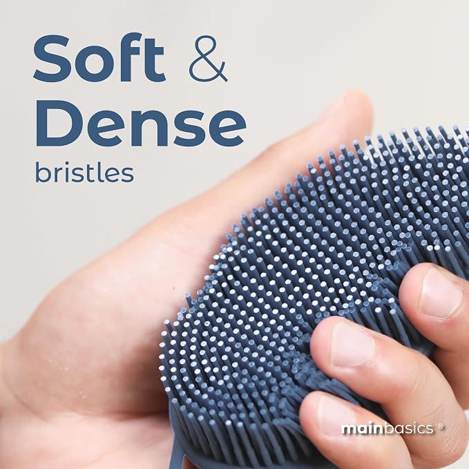 MainBasics Silicone Body Scrubber Dual-Sided Shower Loofah and Exfoliator - Image 3