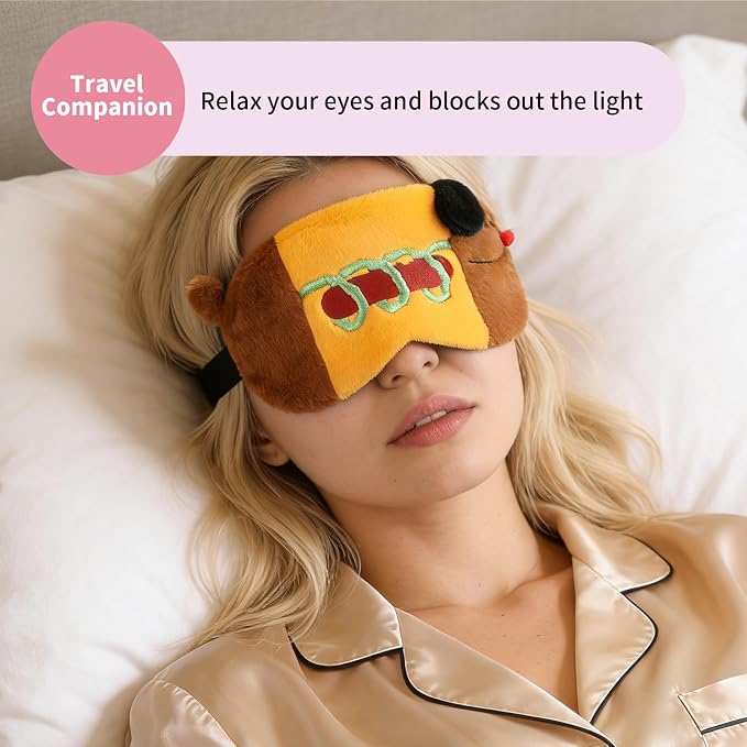 PERFECTSIGHT Sleep Eye Masks, Cute Sleep Eye Cover Lightweight Adjustable - Image 3