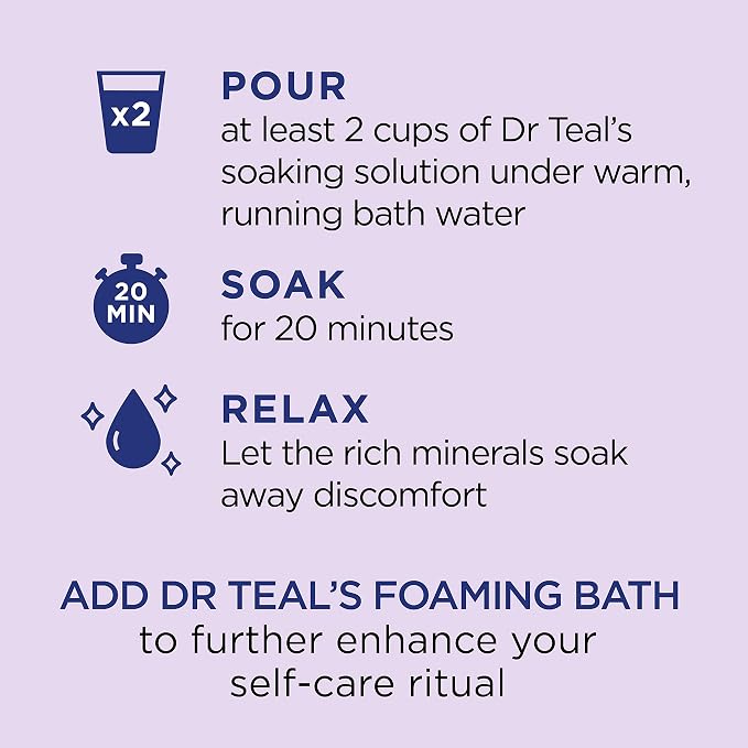 Dr Teal's Pure Epsom Magnesium Salt Soak, Soothe & Sleep - Image 4