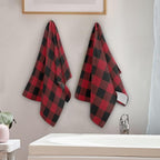 Black and Red Buffalo Plaid Hand Towels - Image 3