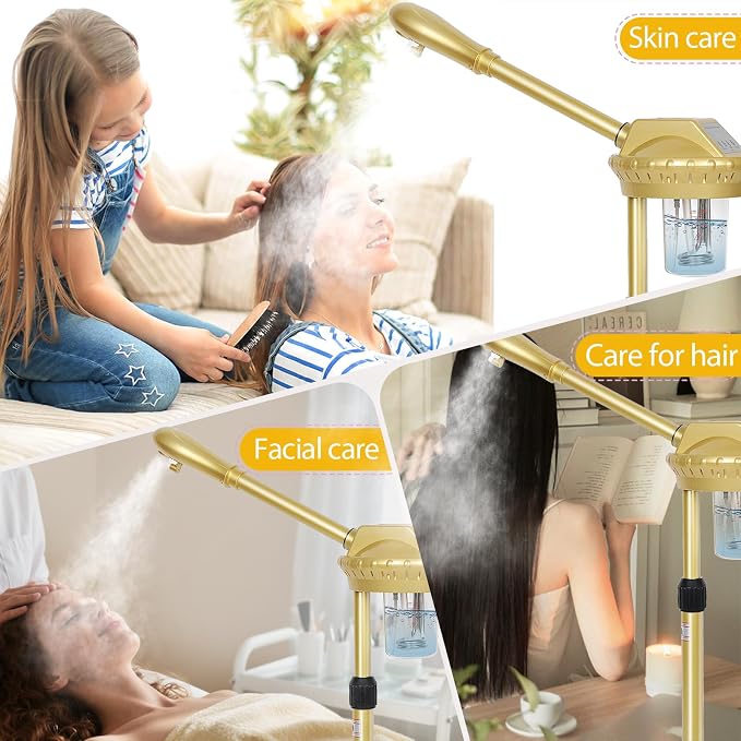 Professional Facial Steamer on Wheels, Spa Face Steamer - Image 7
