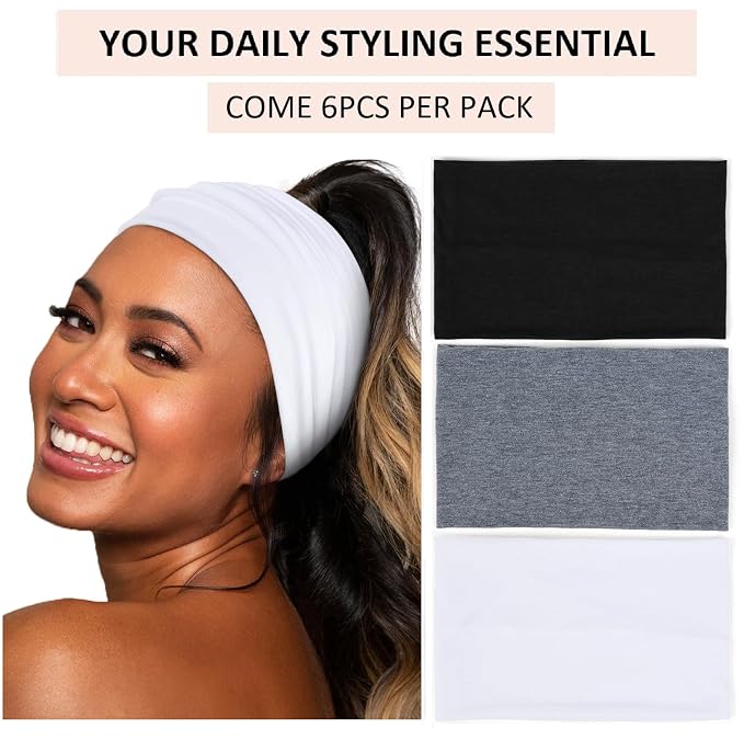 Wide Headbands for Women Non Slip Thick Large Head Bands for Women's Hair - Image 2