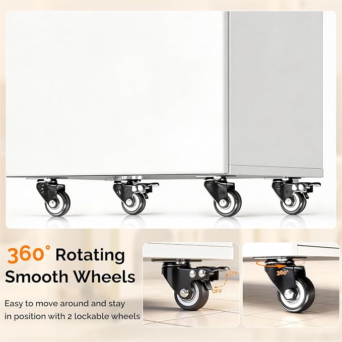 OmySalon Salon Cart with Wheels, 3-Tier Rolling Hair Styling Station, 2 Drawers - Image 6