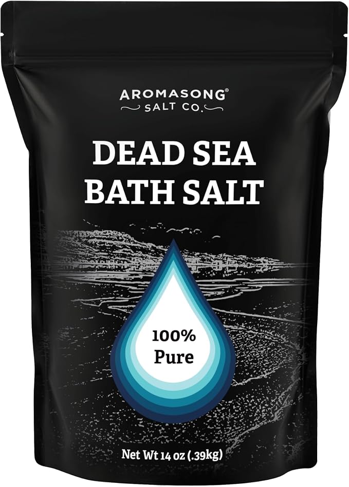 Aromasong Dead Sea Salt Bath Soak 14 OZ Pack – 100% Natural Dead Sea Salts by Aromasong
