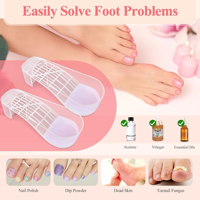 LIONVISON Acetone Nail Soaking Bowl: Toe Soak Off Bowl Manicure Soak Bowl Set - Image 2