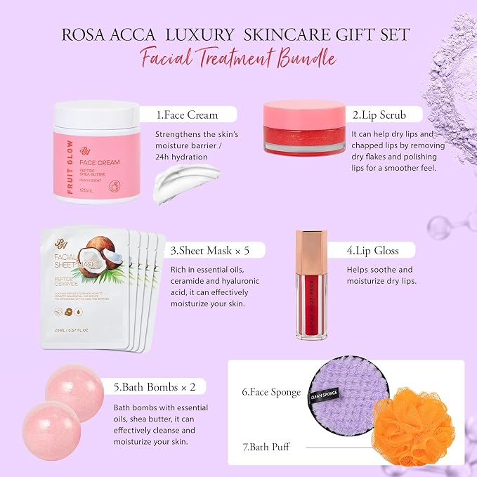 42 Pcs Mother's Day Gifts, Super Fruit Bath and Body Spa Gift Basket Set - Image 3