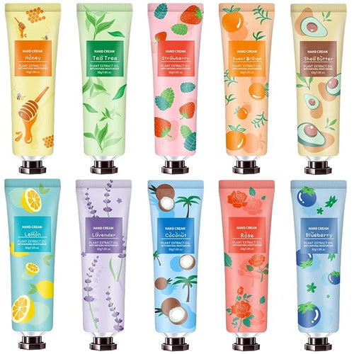 10 Pack Hand Cream for Dry Cracked Hands, Mothers Day Gifts, Teacher by YAERZI