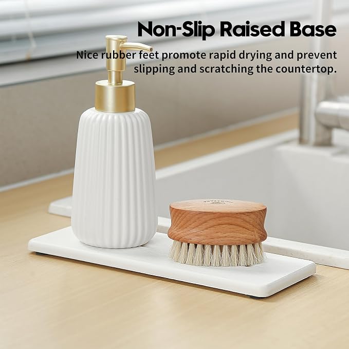 2 Pack Diatomite Stone Sink Tray, Water Absorbing Mat - Image 7