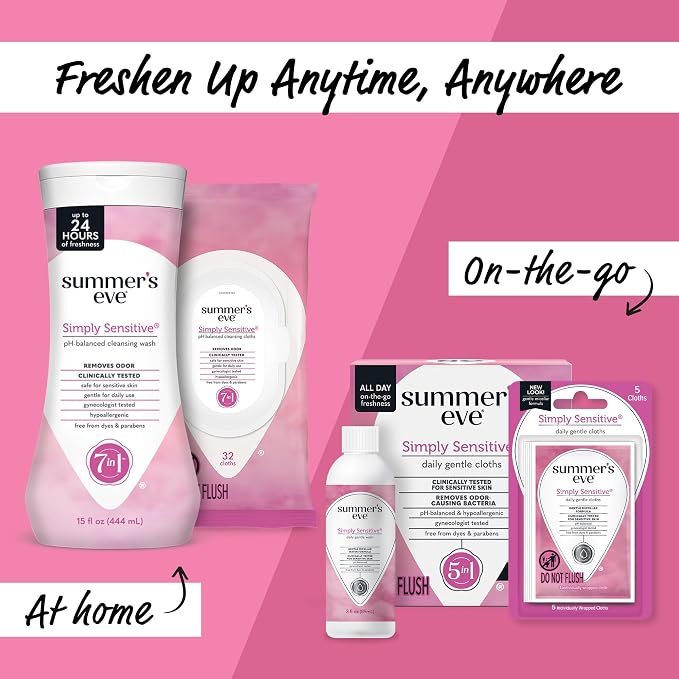 Summer's Eve Simply Sensitive All-Over Daily Feminine Wash, Gentle pH-Balanced - Image 5