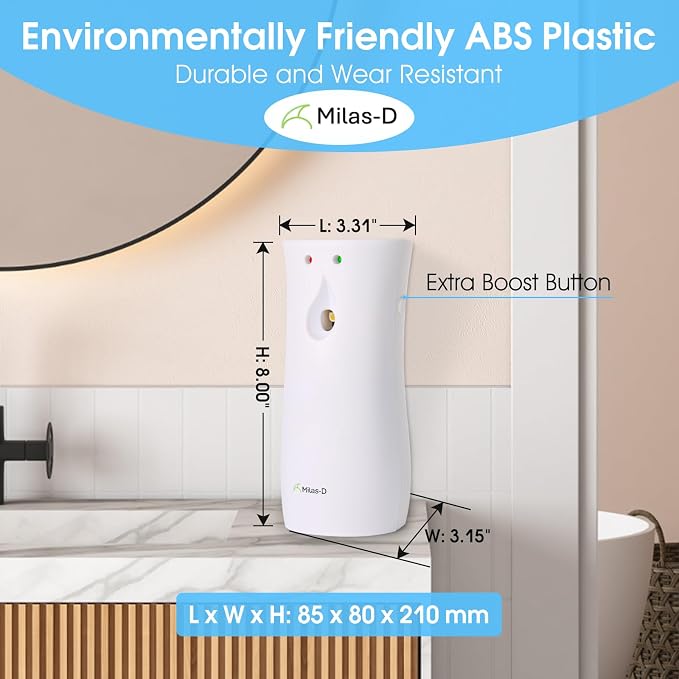 Automatic Air Freshener Spray Dispenser, Custom Timing, Wall Mounted or Free - Image 5