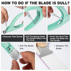 Green Adjustable Artificial Acrylic Fake Nail False Nail Tip Clipper Cutter - Image 5