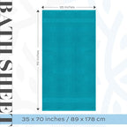 White Classic Luxury Soft Aqua Bath Sheet Towels - Image 4