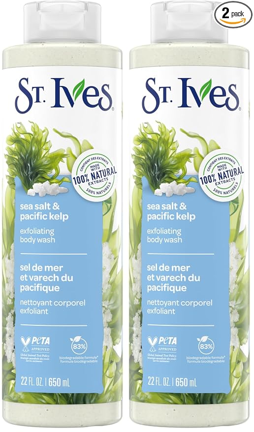 St. Ives Sea Salt & Pacific Kelp Exfoliating Body Wash 22 Fl Oz by St.+Ives