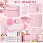 33 Pcs Mother's Day Gift for Mom, Rose Facial Skin Care Set, Bath & Body Spa - Image 2