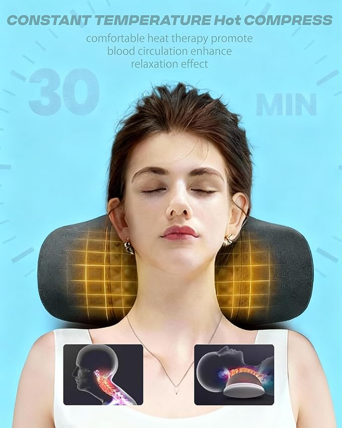 Neck Massager Pillow with Heat and Vibration - Image 4