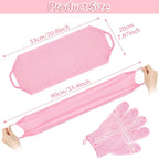 Anezus Exfoliating Shower Bath Gloves Back Scrubber Set - Image 6