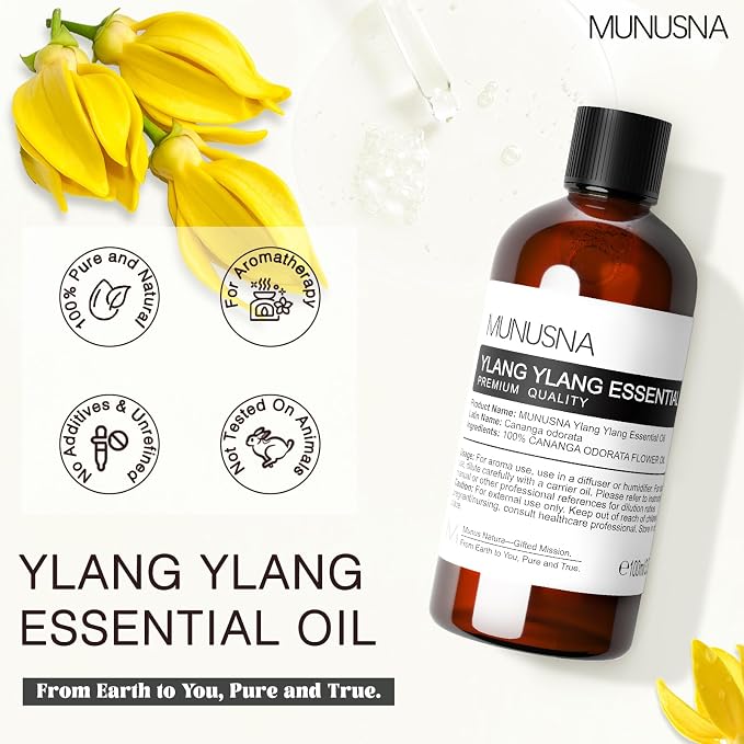 Ylang Ylang Essential Oil 100ML, 100% Pure and Natural Ylang Ylang Oils - Image 2