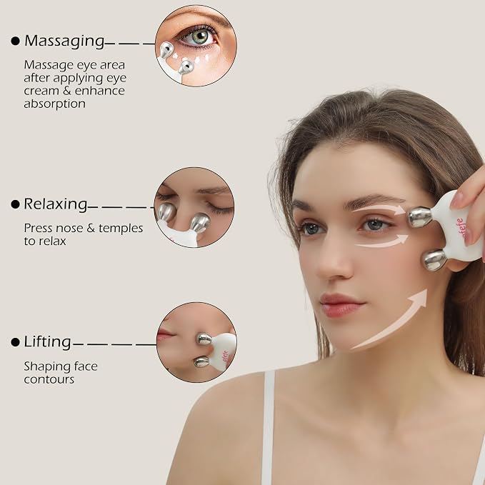 Stainless Steel Bunny Gua Sha & Face Roller, Cryo Rabbit Massager - Image 2