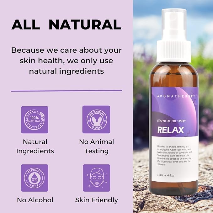 Benatu Lavender Sandalwood Essential Oil Blend Spray - Image 2