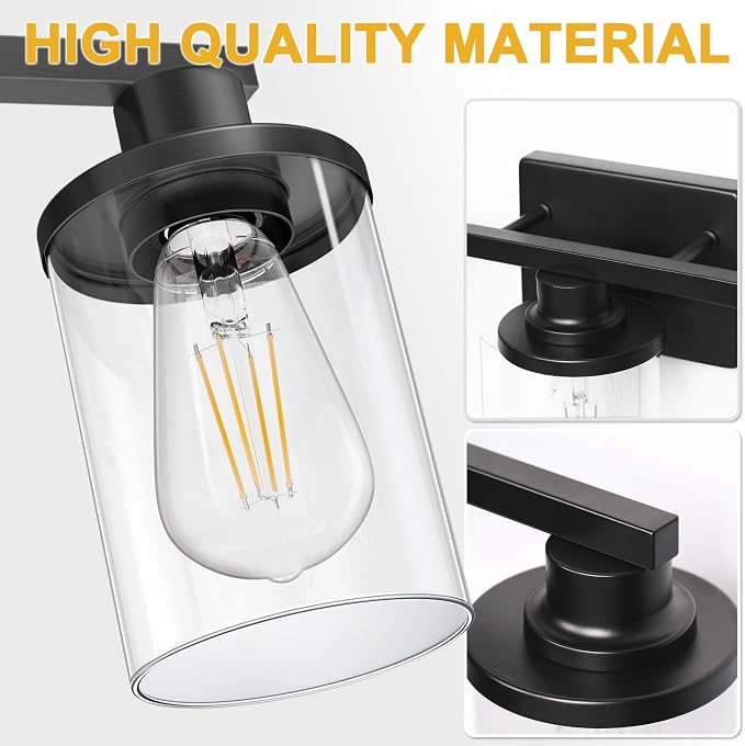 L LOHAS LED 5-Light Bathroom Light Fixtures Over Mirror, Modern Vanity Lights - Image 4