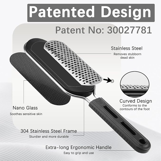 FREATECH Nano Glass & Stainless Steel Foot File 2-in-1 Foot Rasp - Image 4