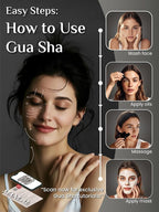 Rena Chris Gua Sha Facial Tools: Natural Obsidian Guasha Tool - Image 5